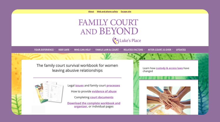 Family Court and Beyond website homepage